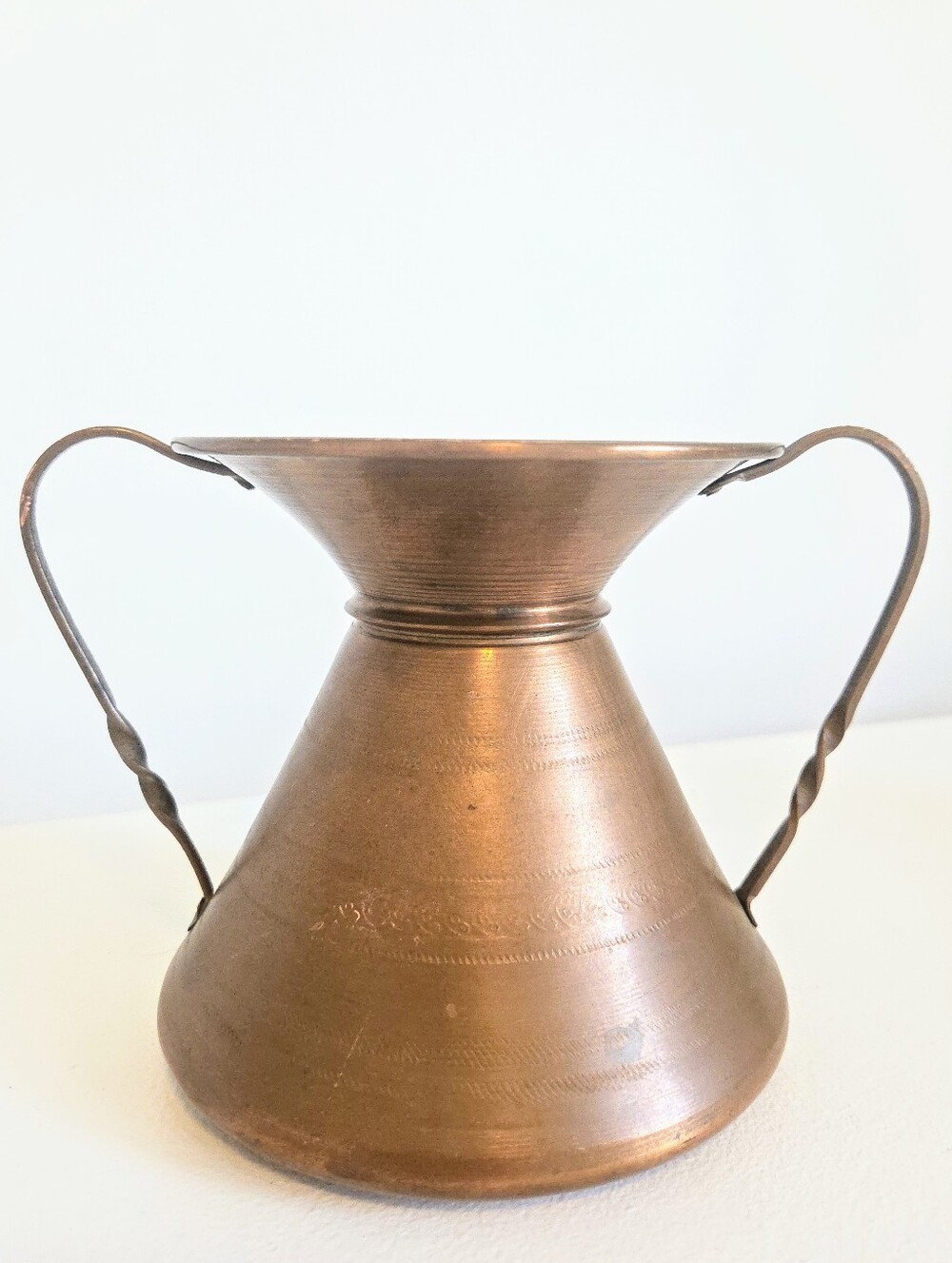 Rustic Copper Amphora Vase